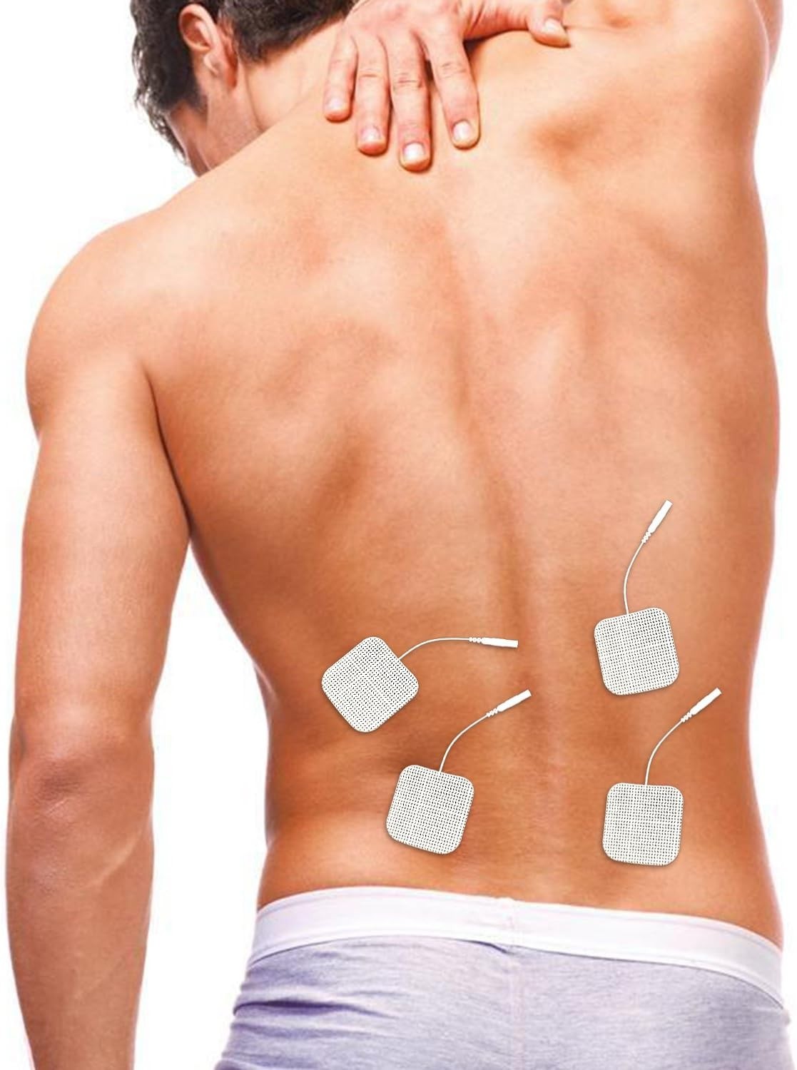 Universal 2″x2″ TENS Replacement Pads – Reusable Electrotherapy Patches, 48 Pack