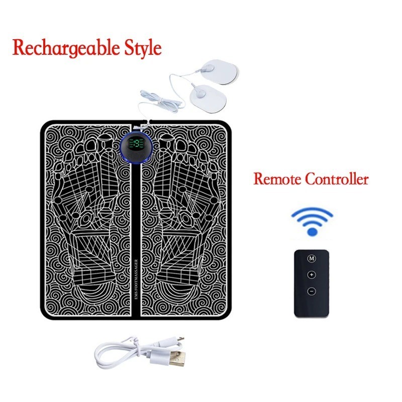 EMS Foot Massager Mat Electric Muscle Stimulation Pad Leg Pain Relief Relax