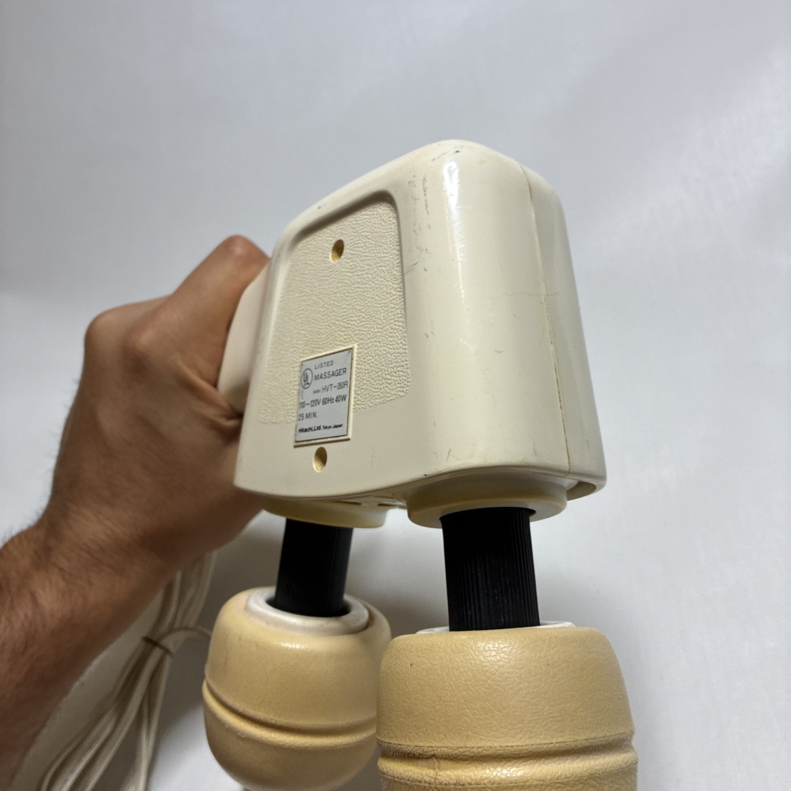 Vintage Hitachi Massager Dual Heads Electric 2 Speed HVT350R Japan Tested