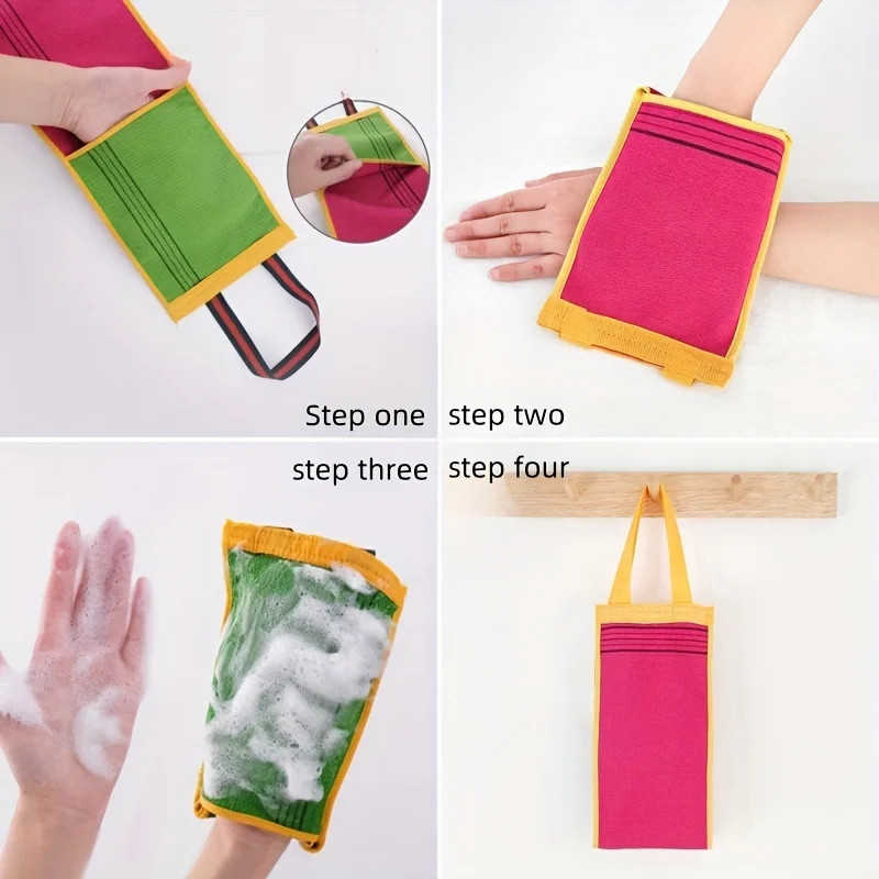 1pc Random Color Back Scratcher Towel, Powerful Dust and Mud Remover for Men and