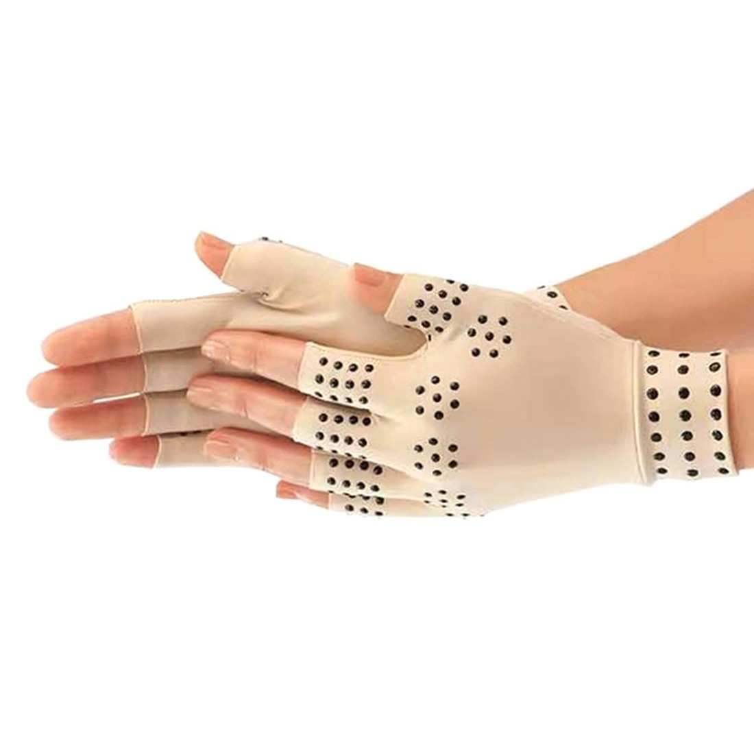 Magnetic Therapy Gloves for Joint Relief – Tan, Large