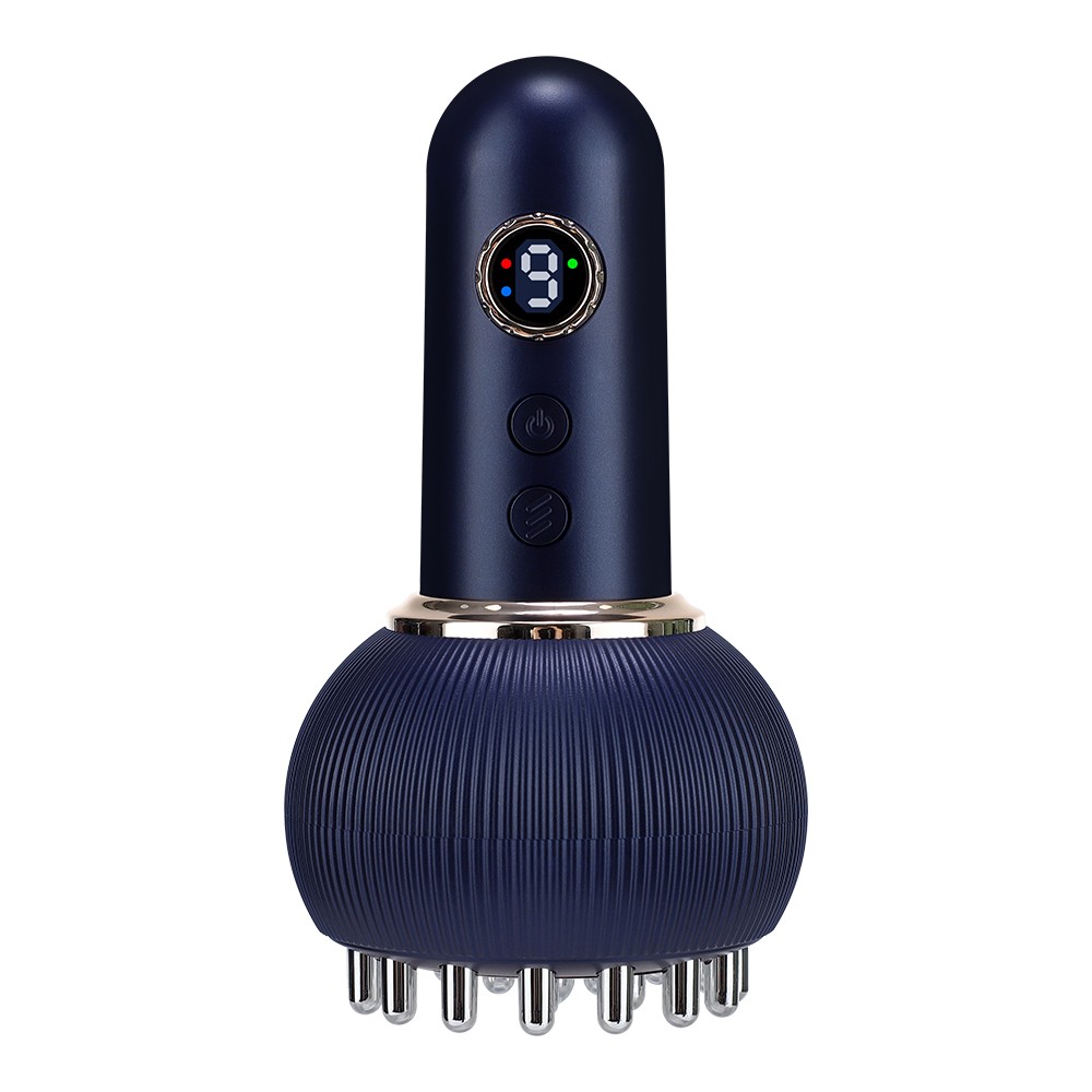 Electric Meridian Brush Massager Microcurrent Hot Compress Scraping & Vibration