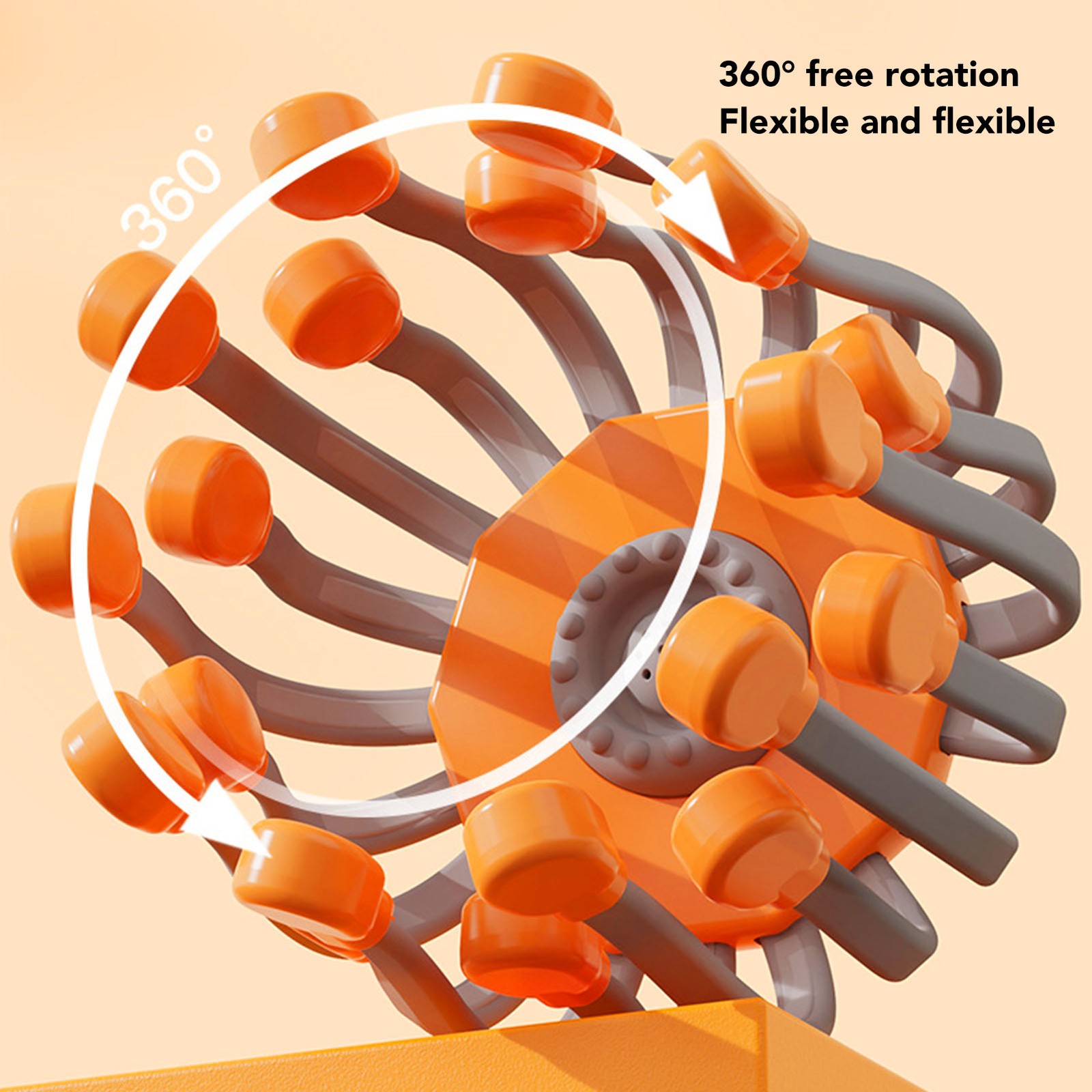 Intelligent Claw Head Massager With Relaxation For Stress Relief ABS Silicone