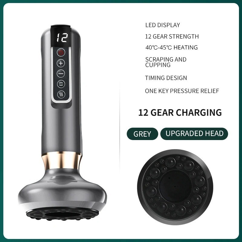 Smart Heating Vacuum Cupping Massager Meridian Gua Sha Cellulite Therapy