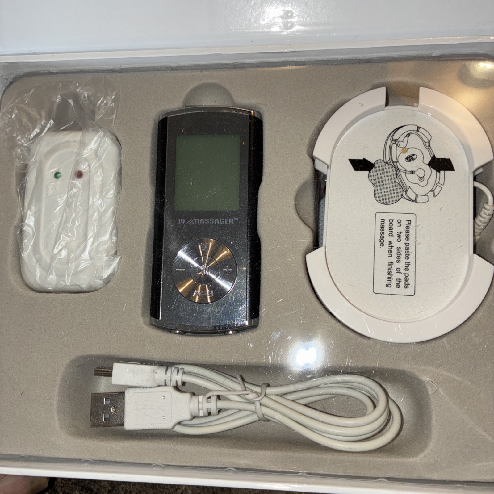 IQ Massager Professional II TENS Unit Muscle Stimulator One Wire Missing