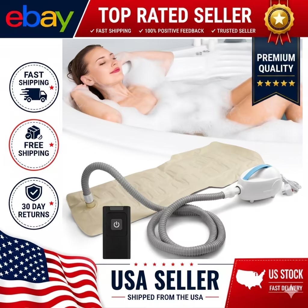 Portable Spa Bubble Bath Massager,Full Body Waterproof Spa Mat for Bathtub