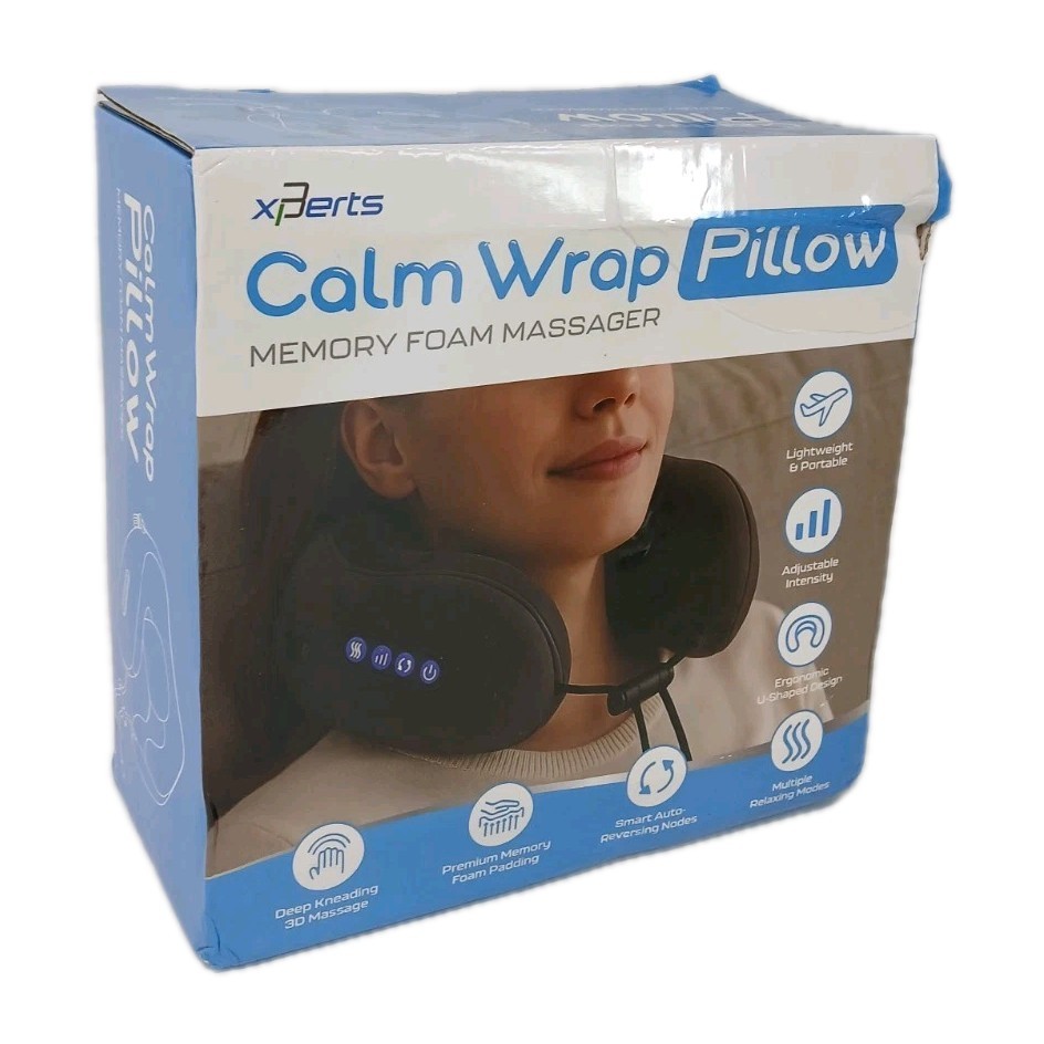 3P Experts Calm Wrap Memory Foam Neck and Shoulder Massager Pillow