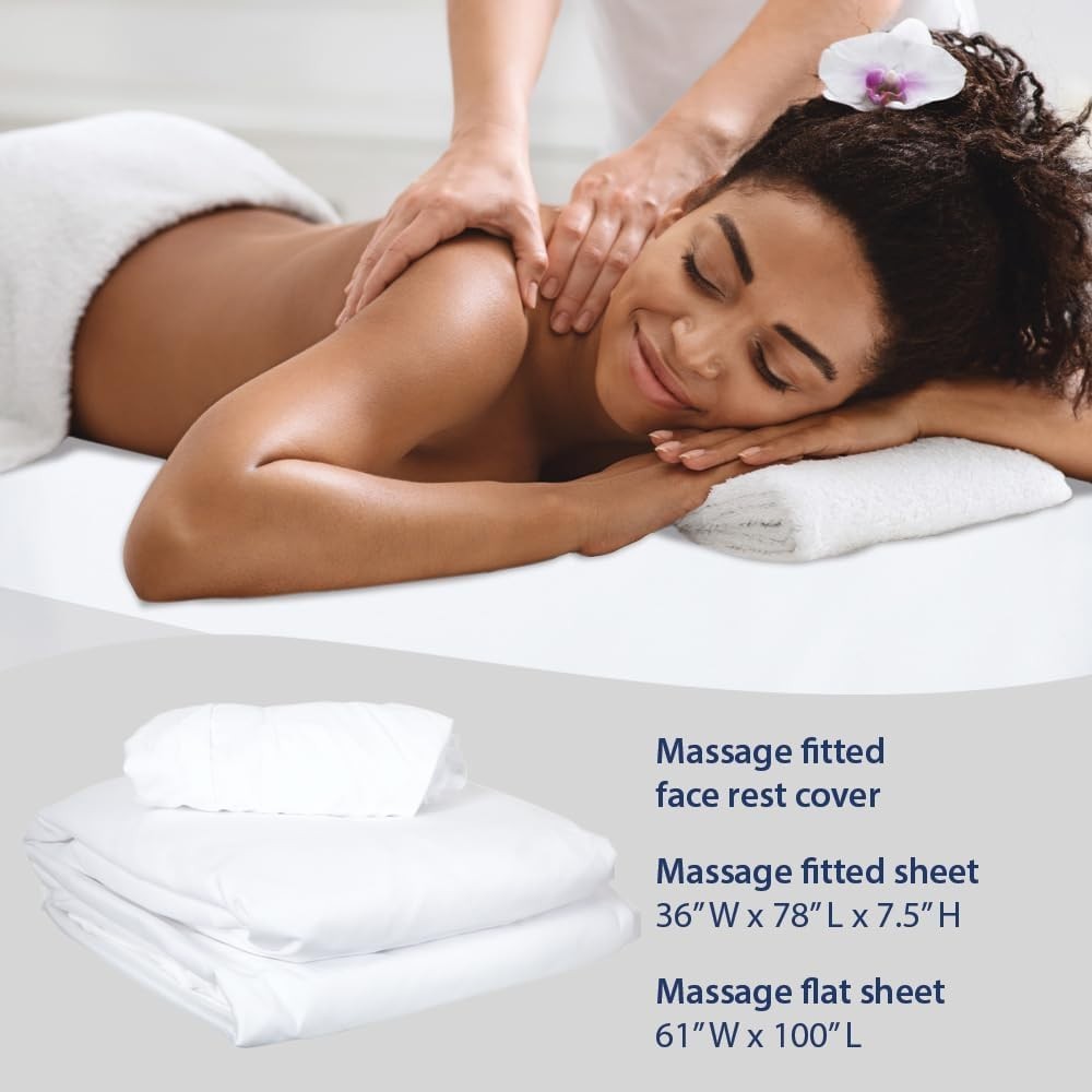 Ultra-Light Microfiber 3-Piece Massage Sheet Set for Professional Comfort