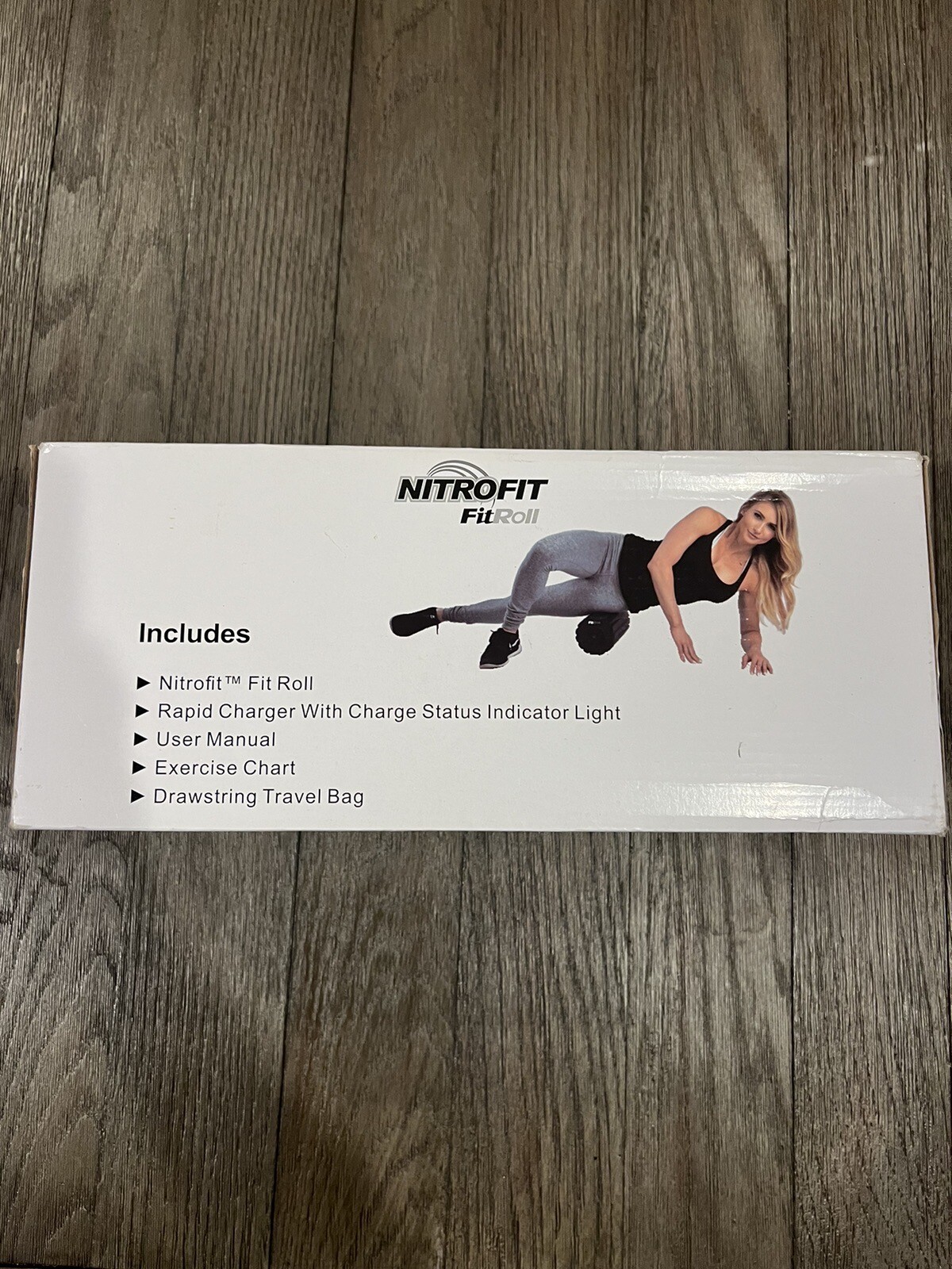 NitroFit Fit Roll Rechargeable Vibrating Foam Roller New Cooling Fan Led Lights