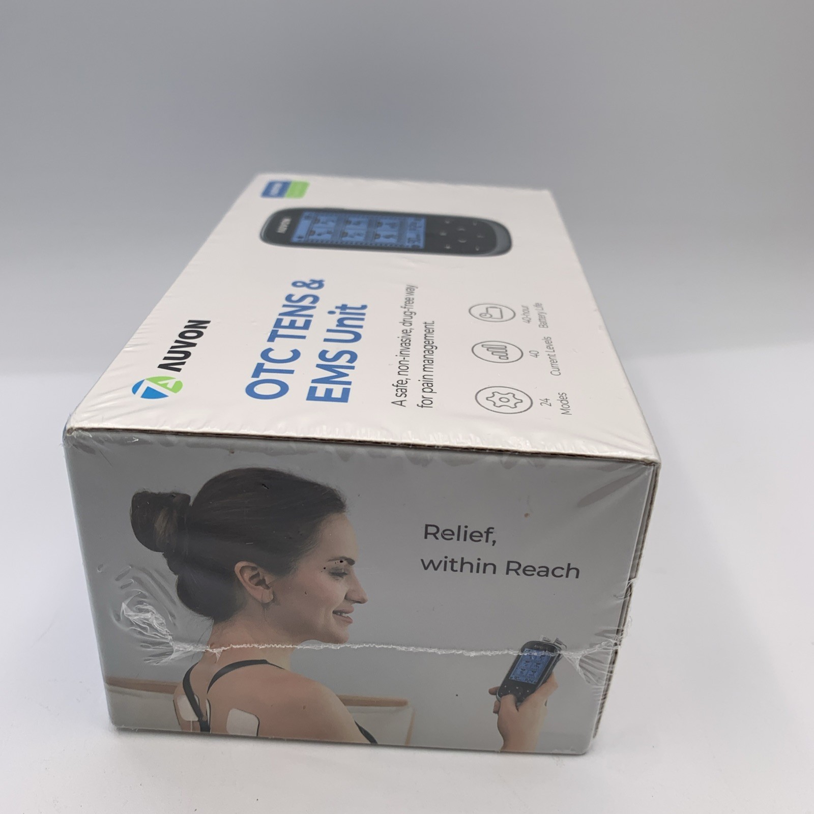 AUVON 3-In-1 TENS Unit Muscle Stimulator, EMS Massage Machine with 40 Intensitie