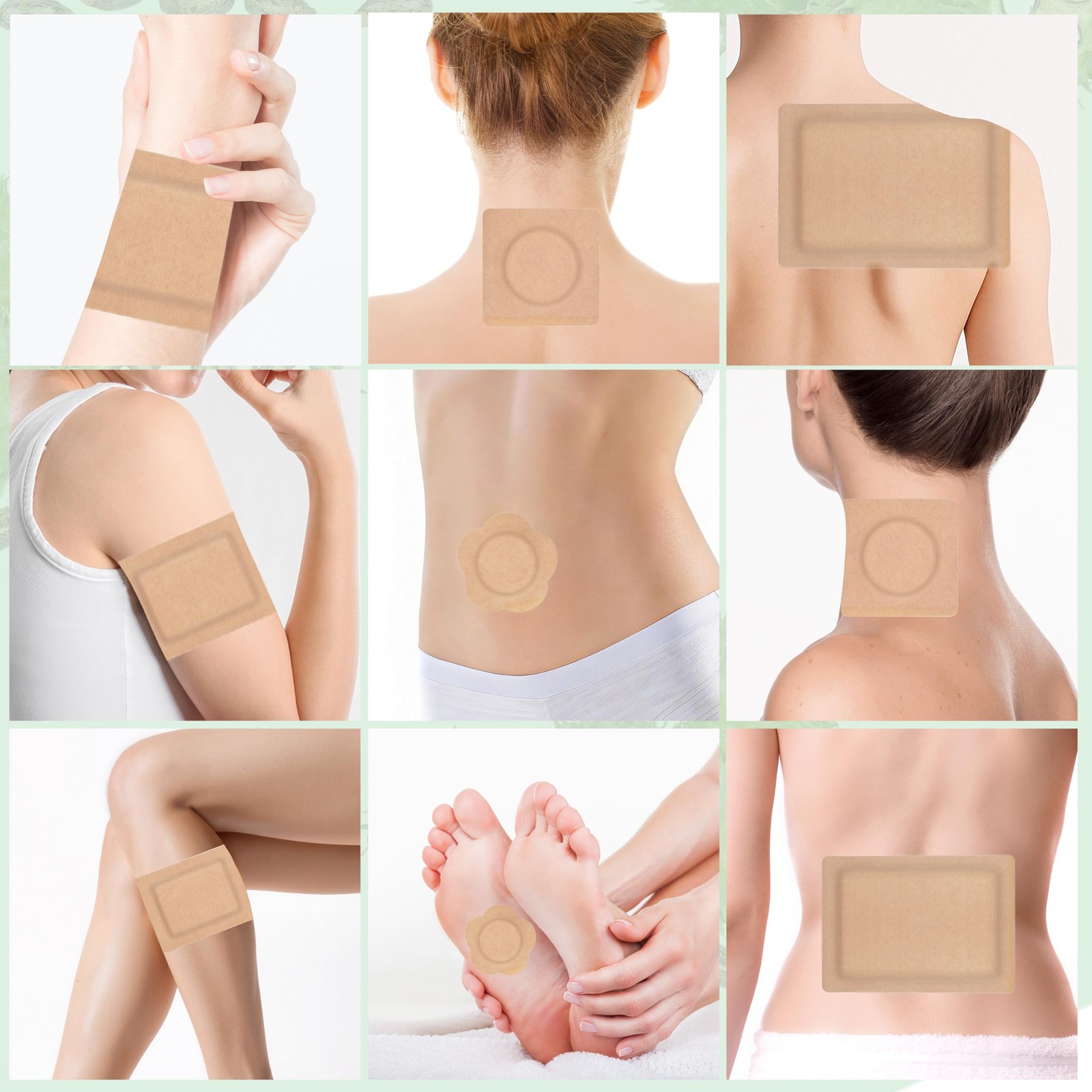 Castor Oil Pack Wrap & Patches 60 Pcs 4 Sizes Disposable Self-Adhesive Organic