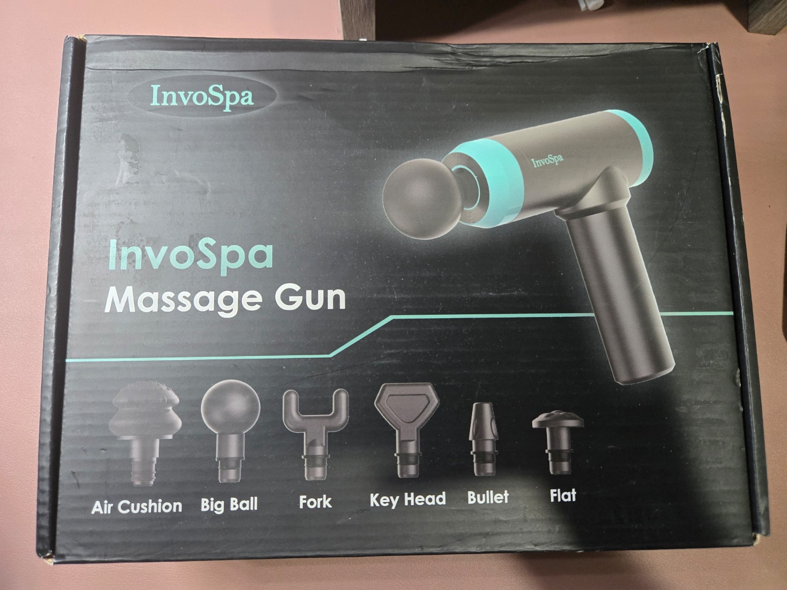 InvoSpa IPS-779 Massage Gun with Case Charger Attachments Original Box