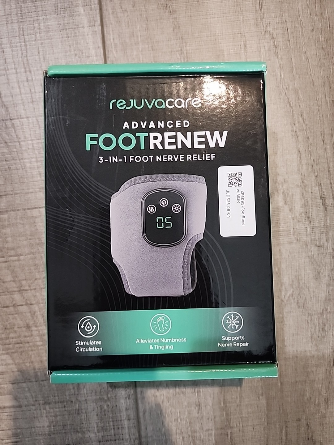 Rejuvacare Advanced Foot Renew 3-In-1 Foot Nerve Relief Massage & Heat Therapy