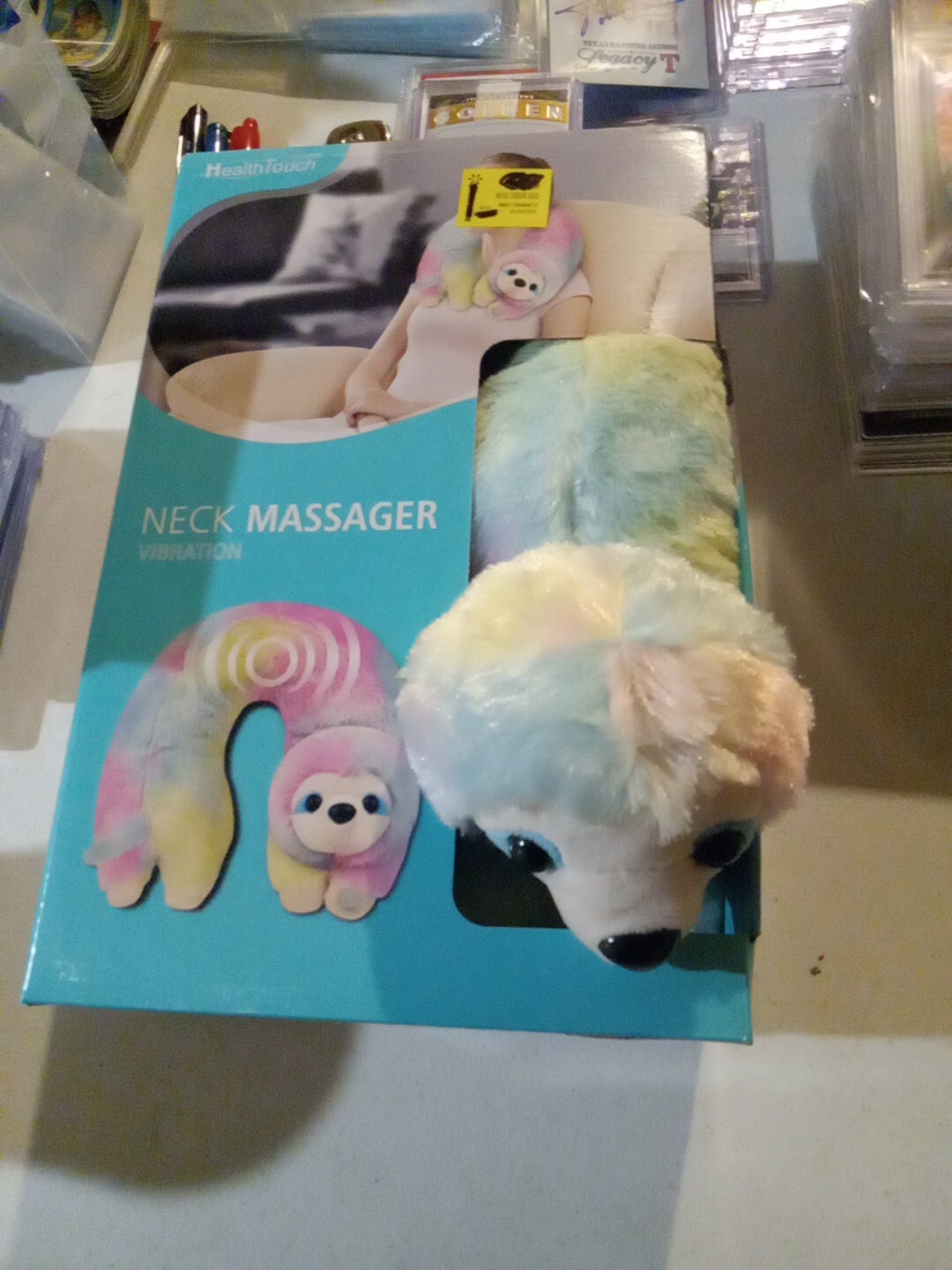 HealthTouch NECK Massager Tie Dye Sloth *NWB*