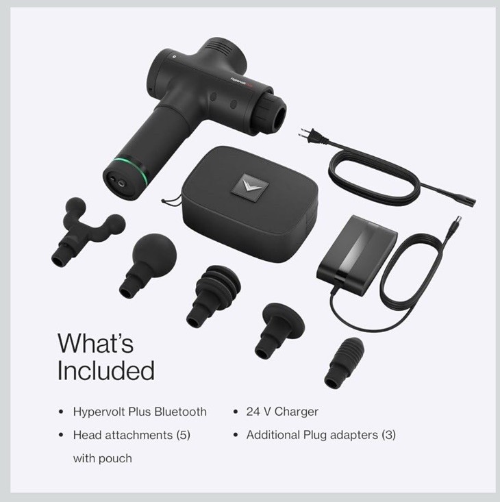 Hyperice Hypervolt Plus Bluetooth Percussion Massage Gun Device Black New Sealed