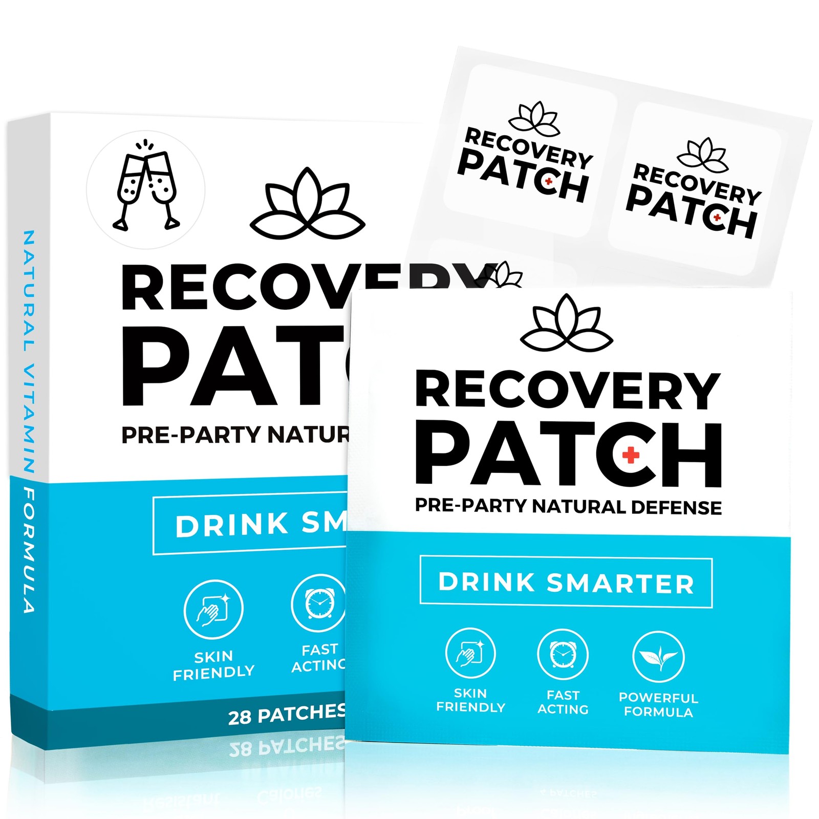 Recovery Patches 28 Pack 100% Natural Ingredients Individually Wrapped