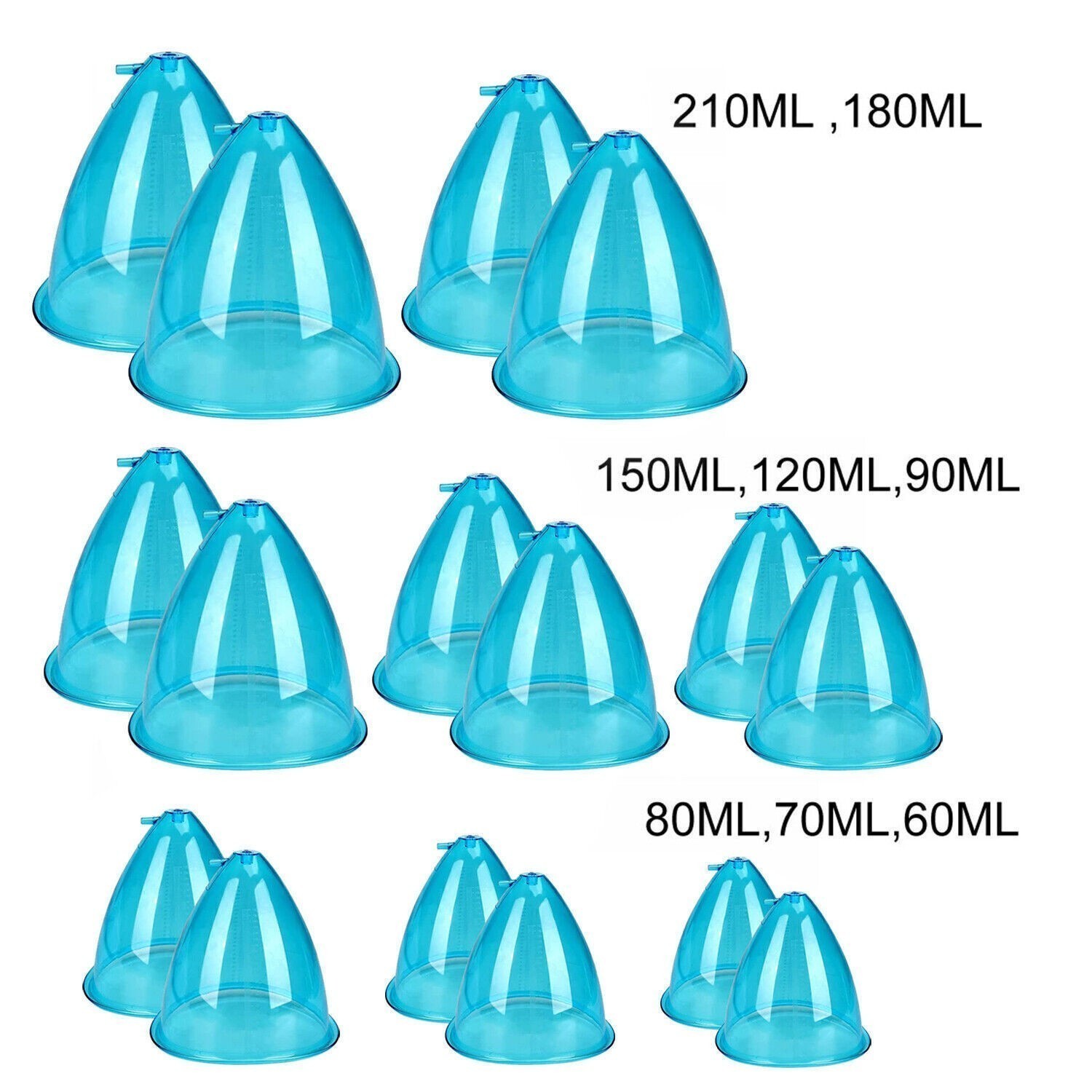 2PCS Breast Enhancement Cups Butt Lifting Cups For The Vacuum Therapy Machine