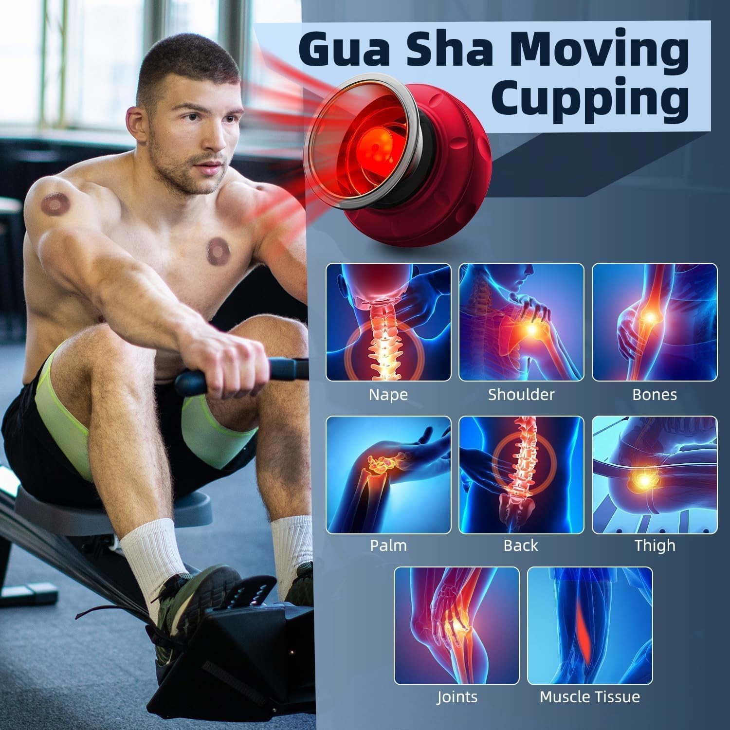 Ambfina 5in1 Cupping Kit for Massage Therapy, 12 Levels Smart Dynamic Cupping…