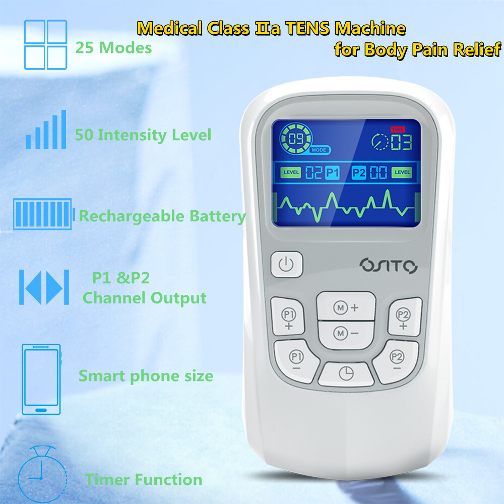 25 Modes Tens Unit Electric Pulse Massager Muscle Stimulator Therapy Pain Relief