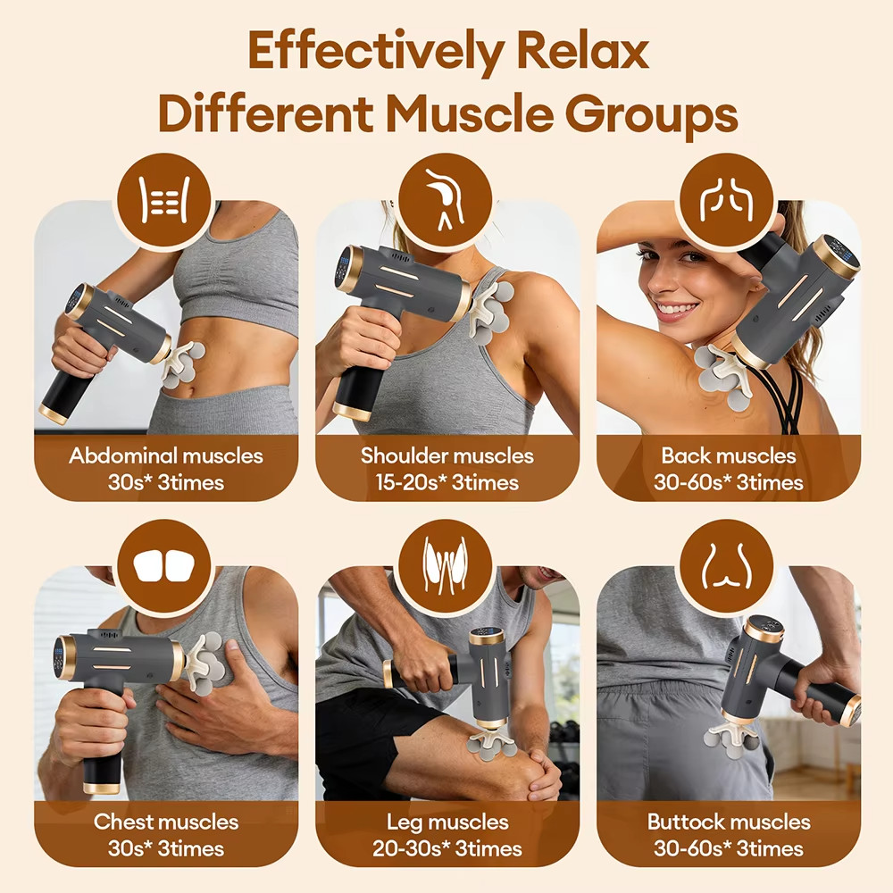 11-IN-1 Electric Massage Gun/99 Level Powerful Fascia High Frequency Vibration