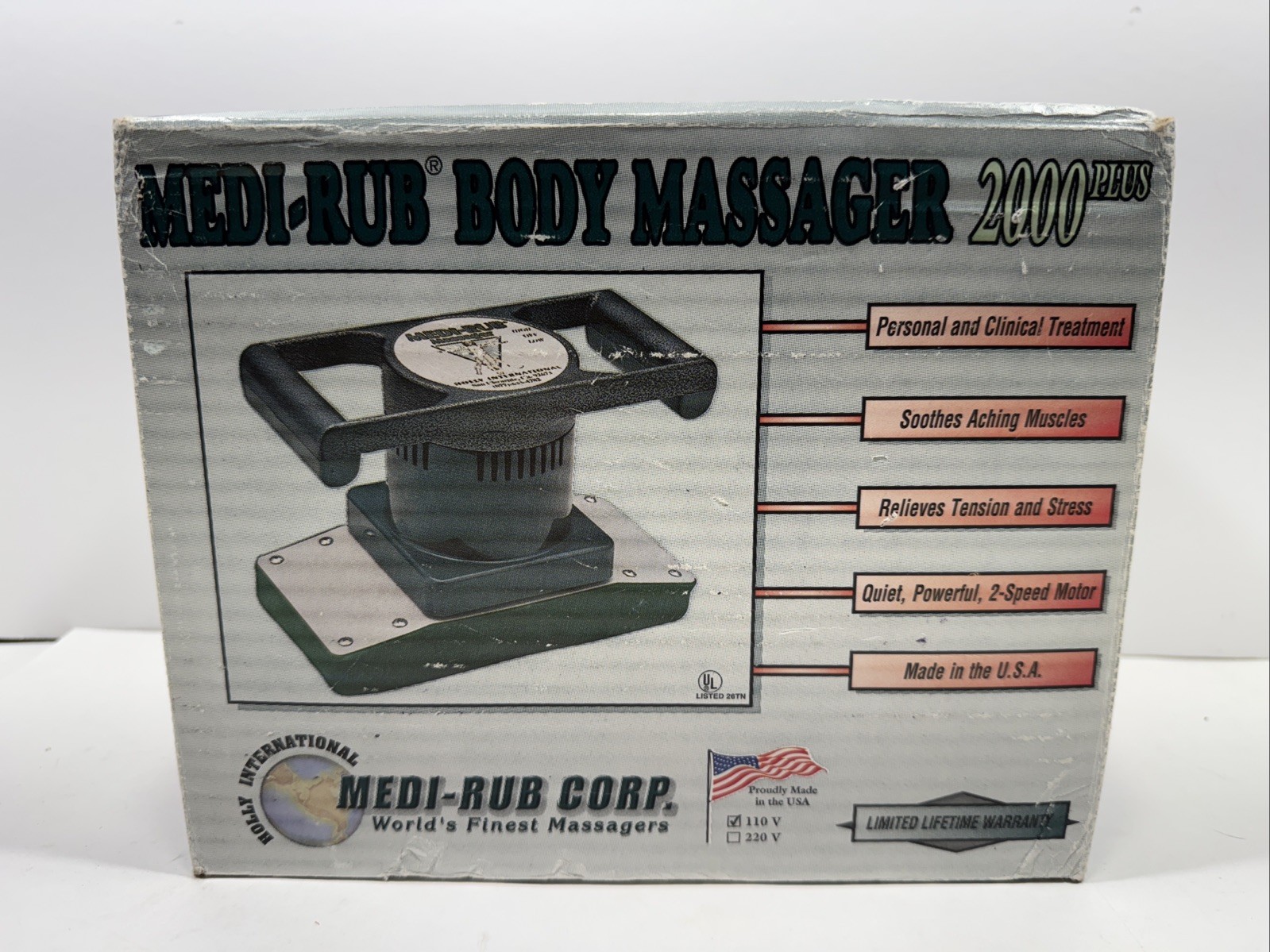 Body Massager Medi-Rub 2000 Plus 2 Speed Massage Green Pad – USA