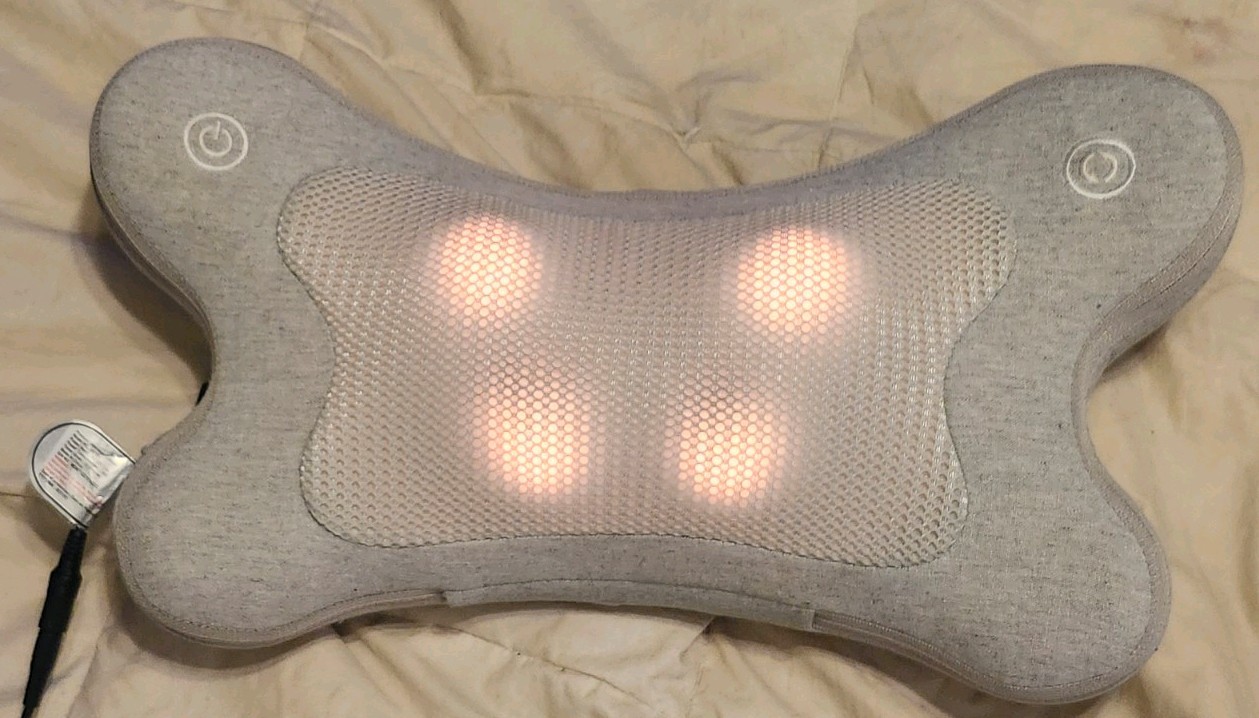 iPuffy – Premium Lumbar Massager Natural Cotton Upholstery, Infrared Setting