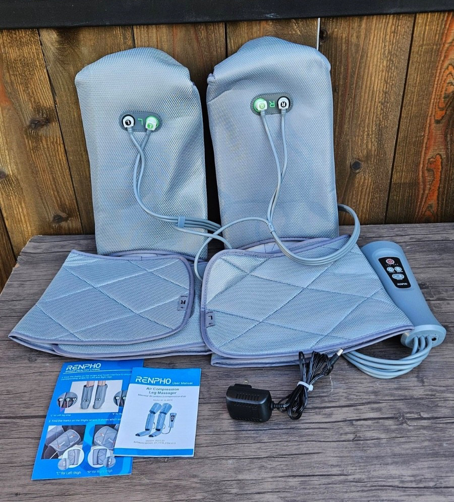 RENPHO Air Compression Leg Massager – Gray RF-ALM070 (2 Sleeves) R5