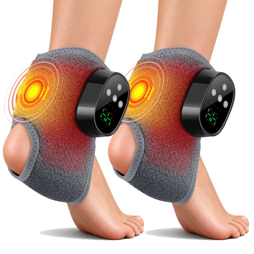 Electric Foot Ankle Massager Relieve Ankle Pain 4 Heat Levels, 4 Vibration Modes