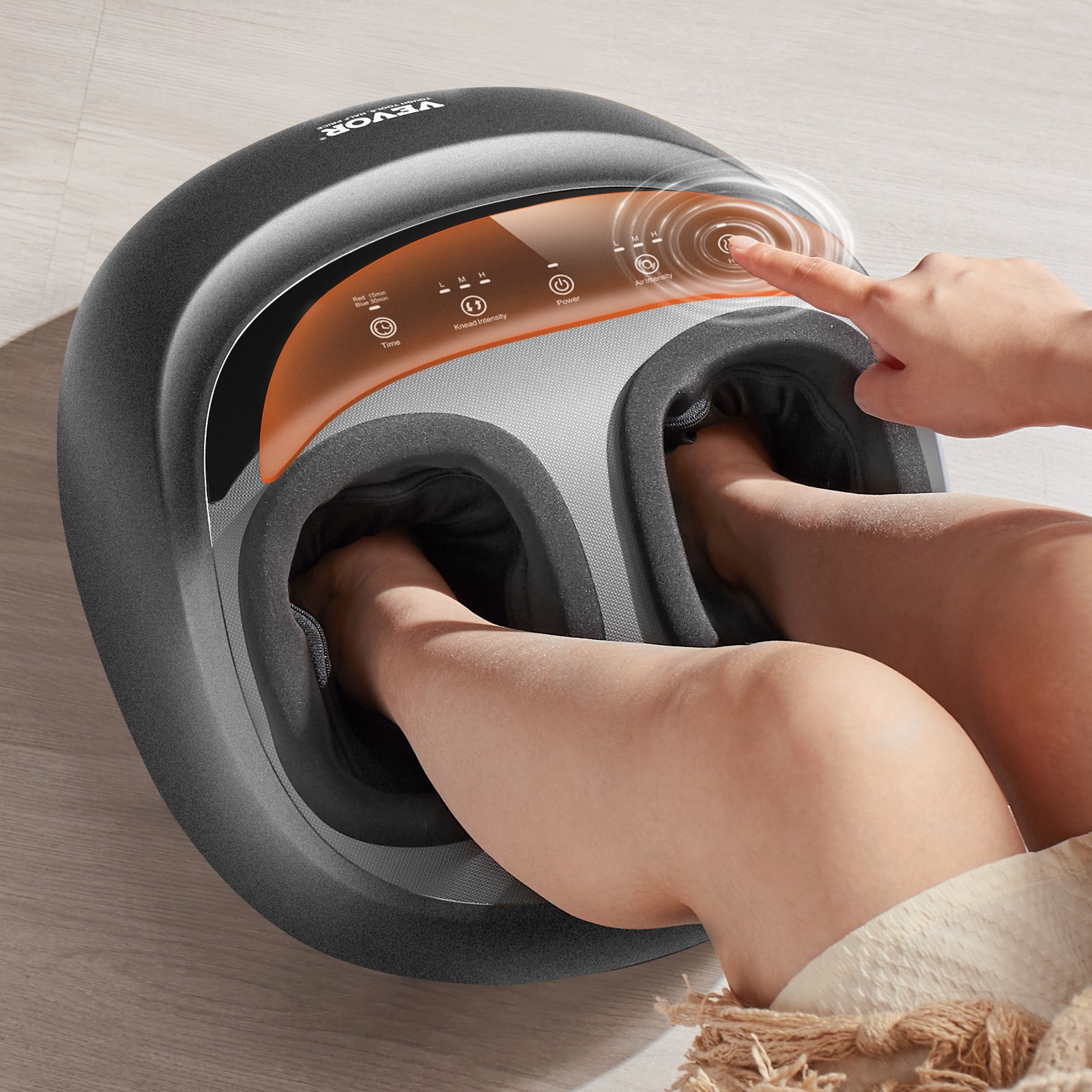 Shiatsu Foot Massager Heated Deep Kneading Feet Massager for Pain Relief