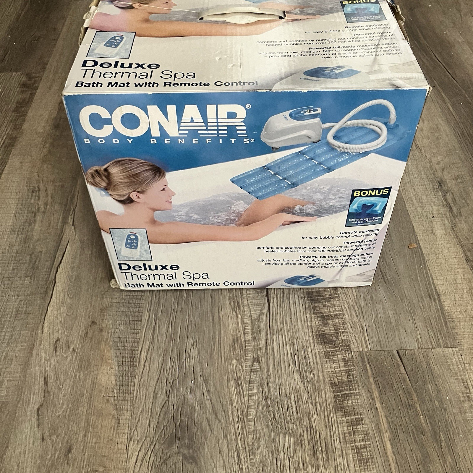 Conair Body Benefits Deluxe Thermal Spa Remote Bubbling Bath Mat Model MBTS4SAM