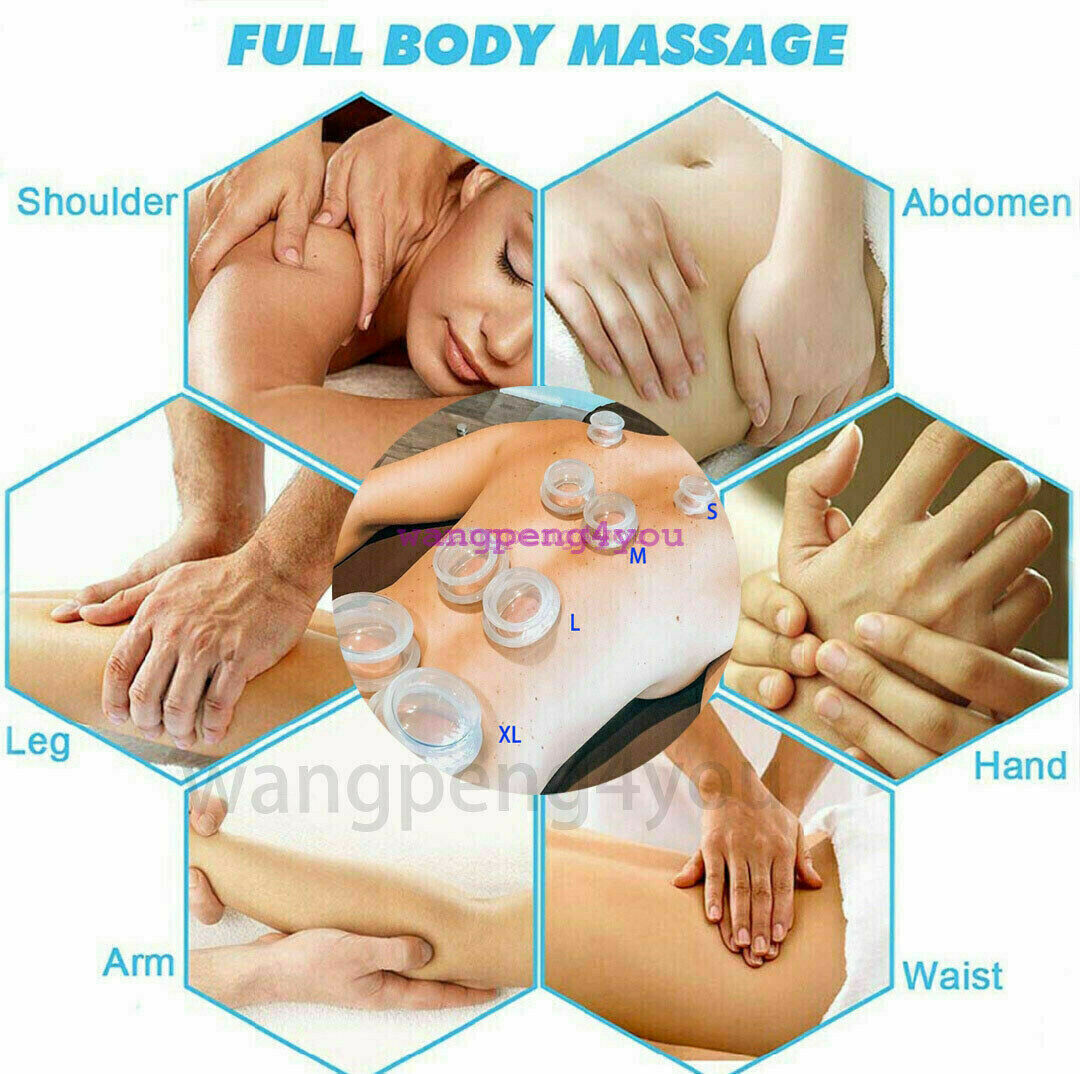 Advanced Chinese Silicone Massage Cups Cupping THERAPY Set Cupping Massage Jar