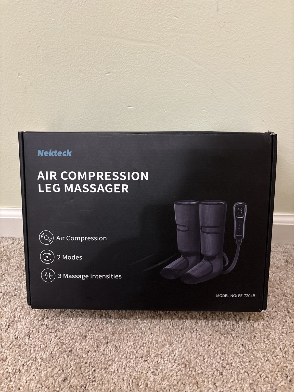Nekteck Air Compression Leg Massager FE- 7204B 2 Modes & 3 Intensity Levels