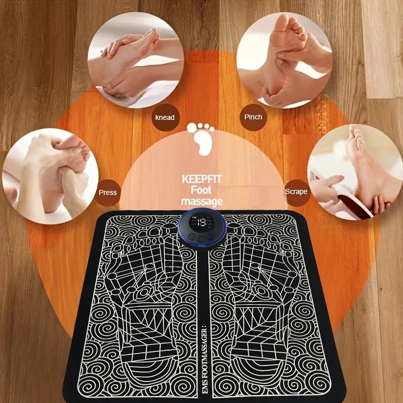 Electric USB Charging Foot Massage Mat Relaxes Foot Acupoint Massage Mat
