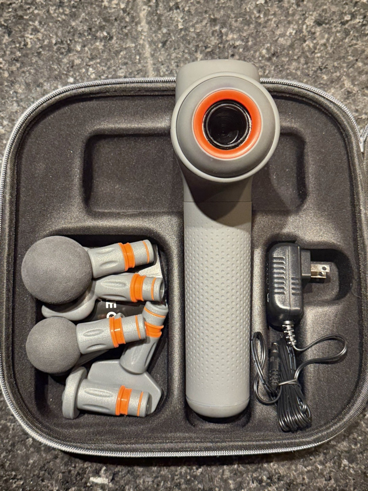 Sharper Image Deep Tissue Massage Gun w/ Case, Attachments & Charger | Used