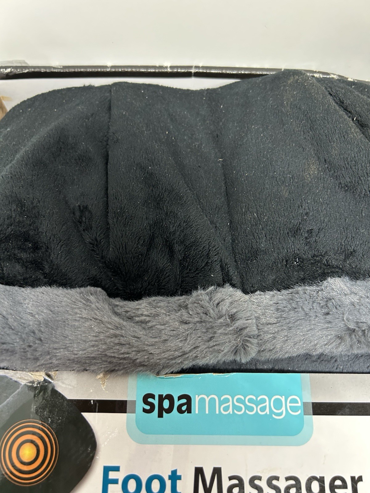 Spa Massage Vibrating Foot Massager Black Vibration Comfort Fabric Cushion NEW