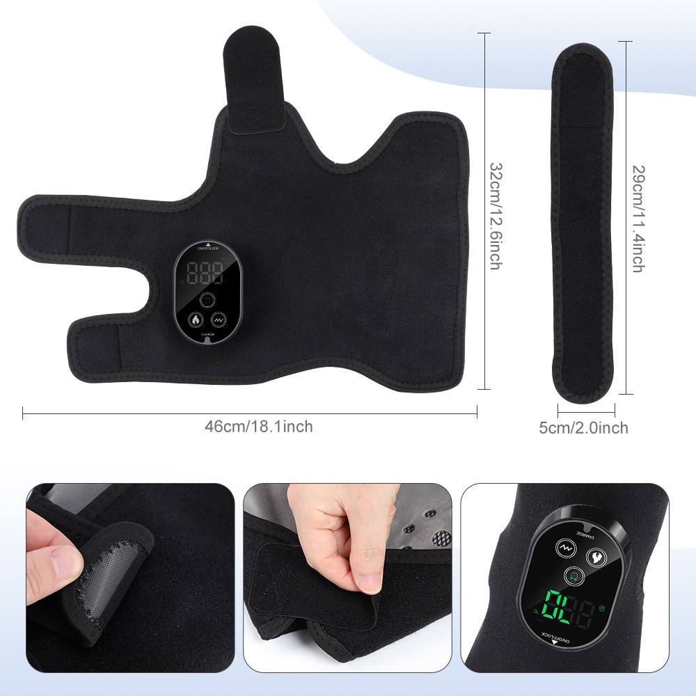 Electric Foot Ankle Massager Relieve Ankle Pain 6 Heat Levels, 3 Vibration Modes