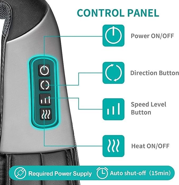 Shiatsu Neck Back Massager Soothing Heat Nekteck Electric Deep Tissue – LMS-801