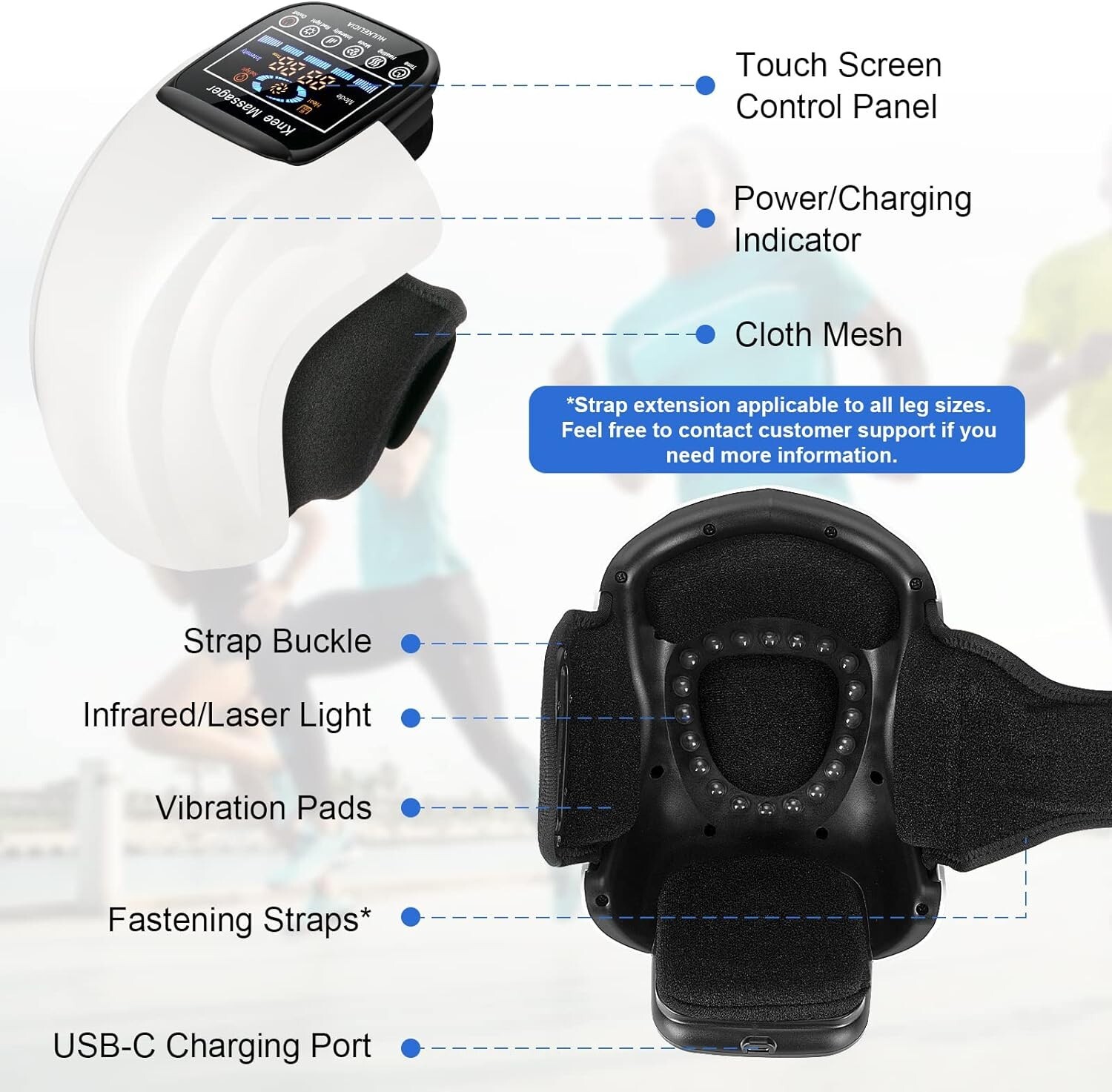 🔥HULKELICIA HY-991 Knee Massager with Heat and Compression LED Screen, No Box🔥