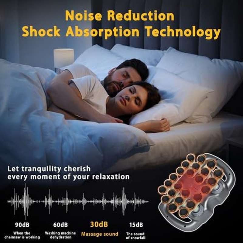 24-Head Fascia Gun High-Frequency Vibration Body Massage Gun Back Waist Massager