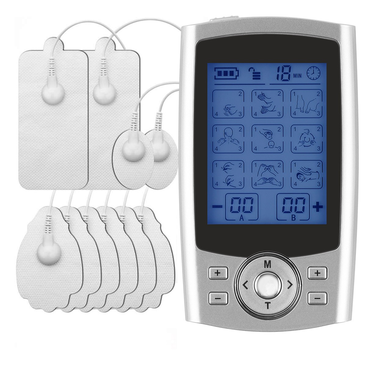 Tens Unit Muscle Stimulator Machine Pulse Massager Therapy Pain Relief 36+ Modes