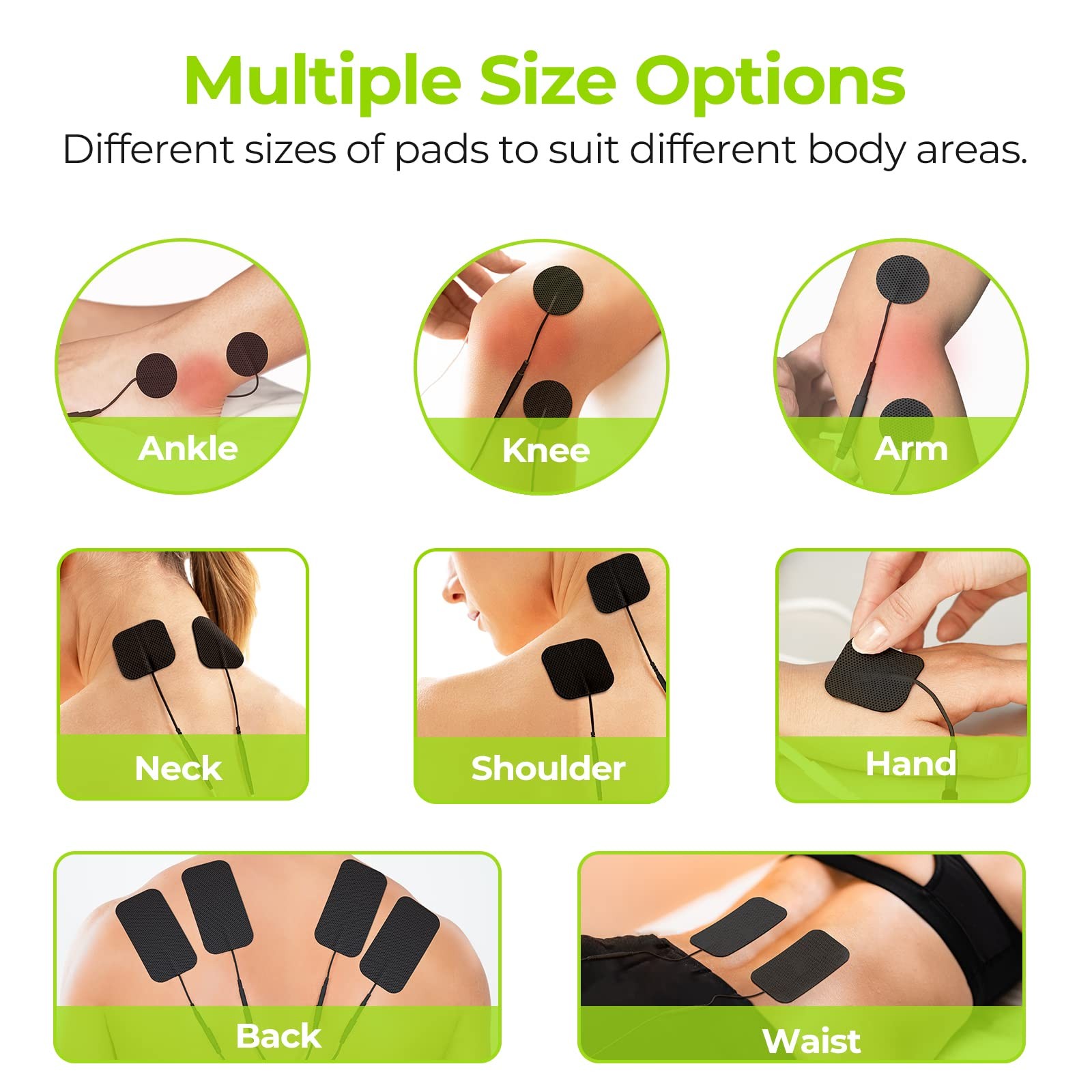 TENS Unit Replacement Pads Combination Set, 20 Packs Multiple Sizes Electrode…