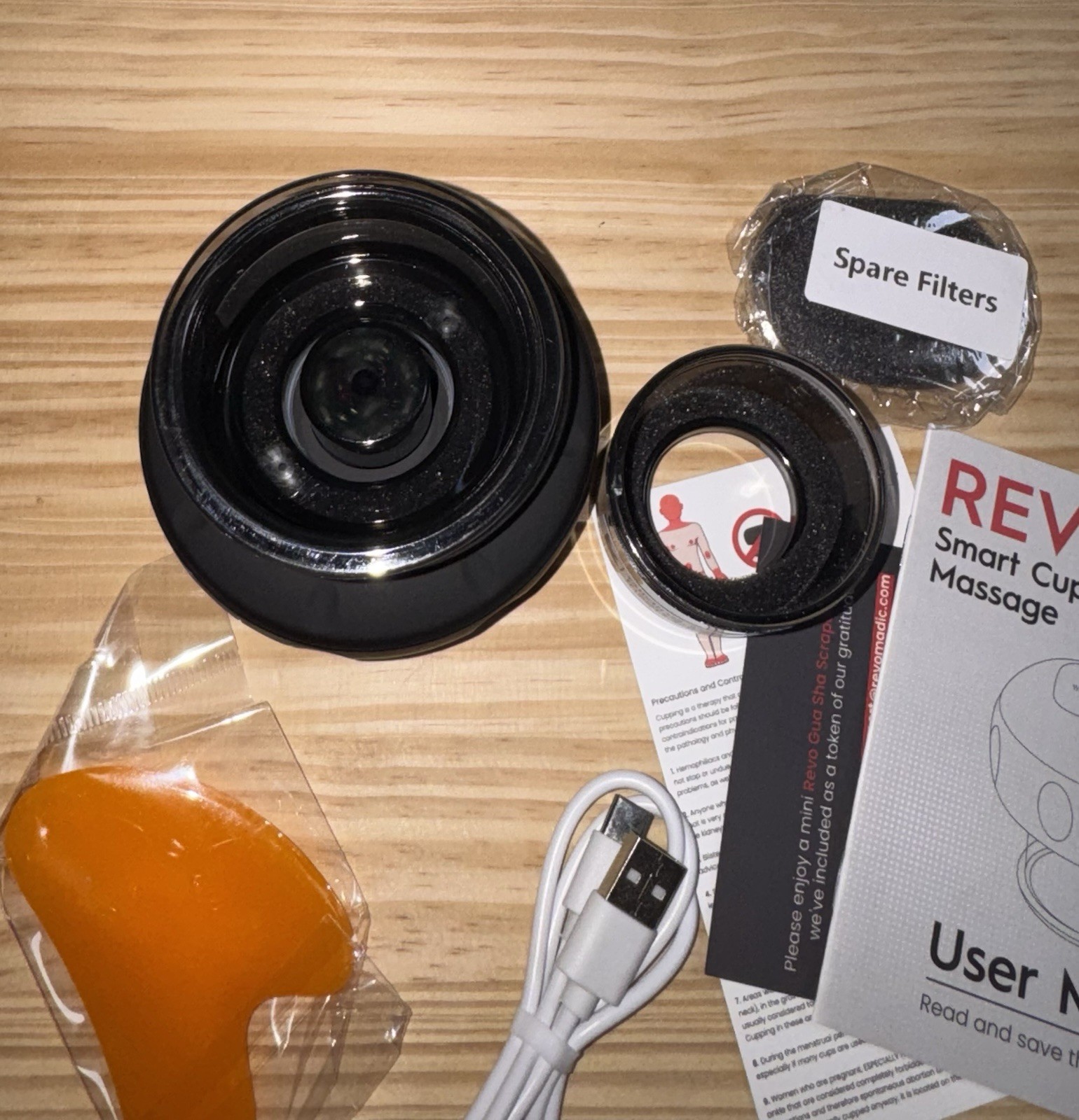 REVO 4-in-1 Smart Cupping Therapy Massager – Red Light & Heat W/ Extra Smart Cup
