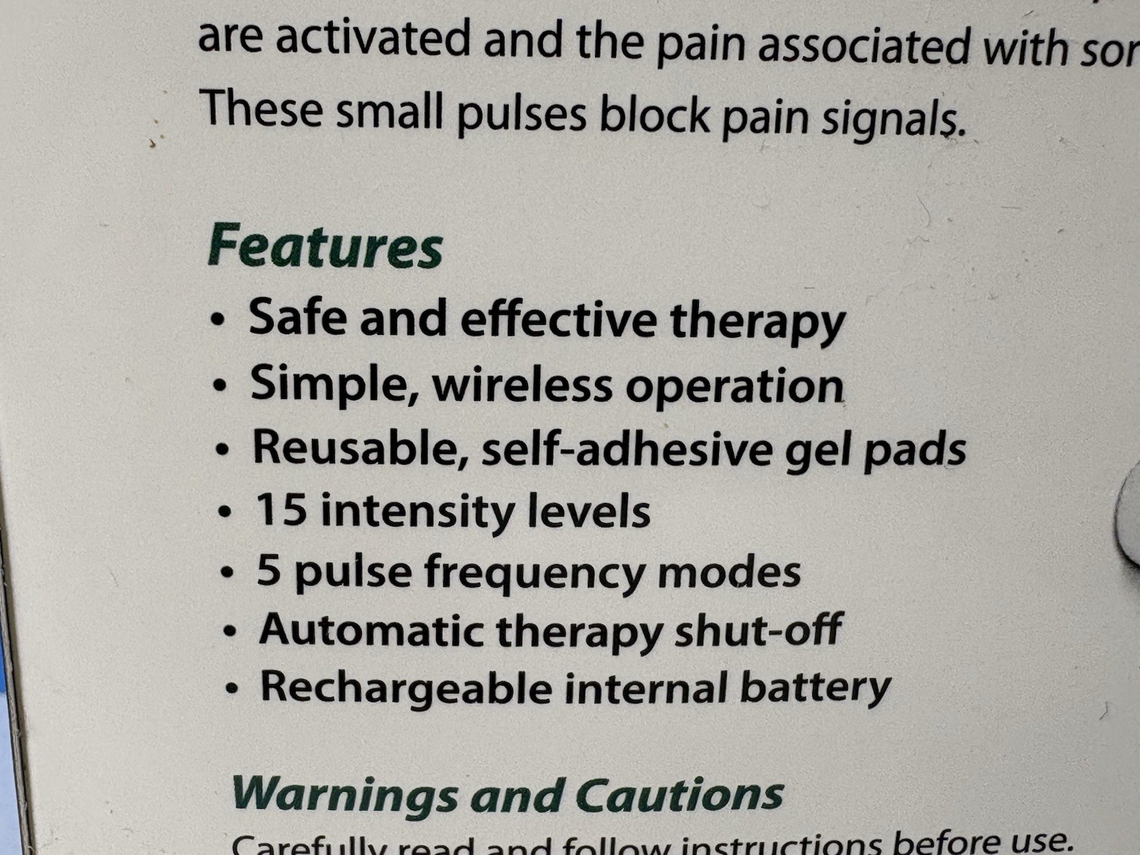 Veridian TENS Pain Management Solution Rechargeable 50 Use Gel Pads NEW FS