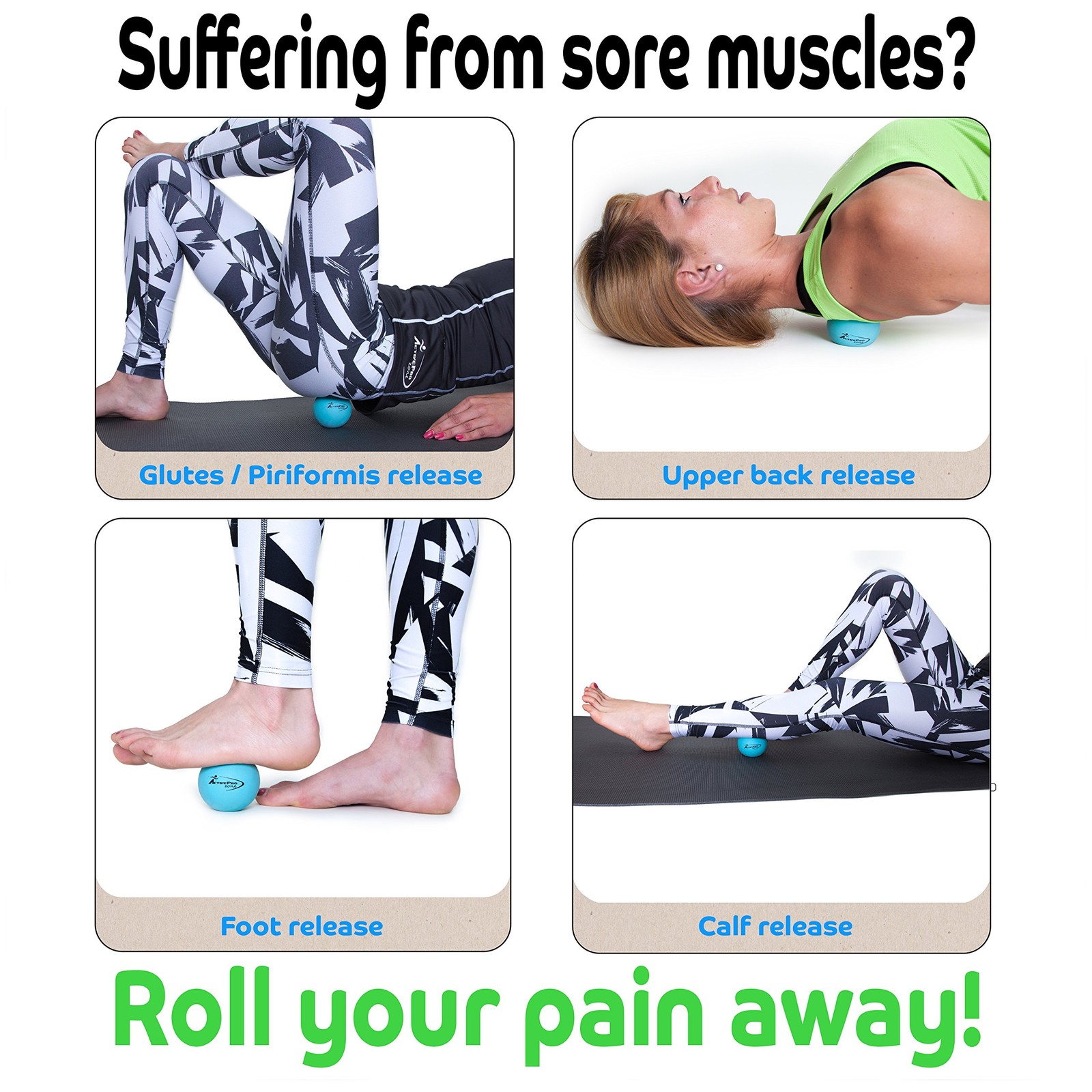 Therapy Massage Ball Instant Muscle Pain Relief. Proven Effective for Myofas…