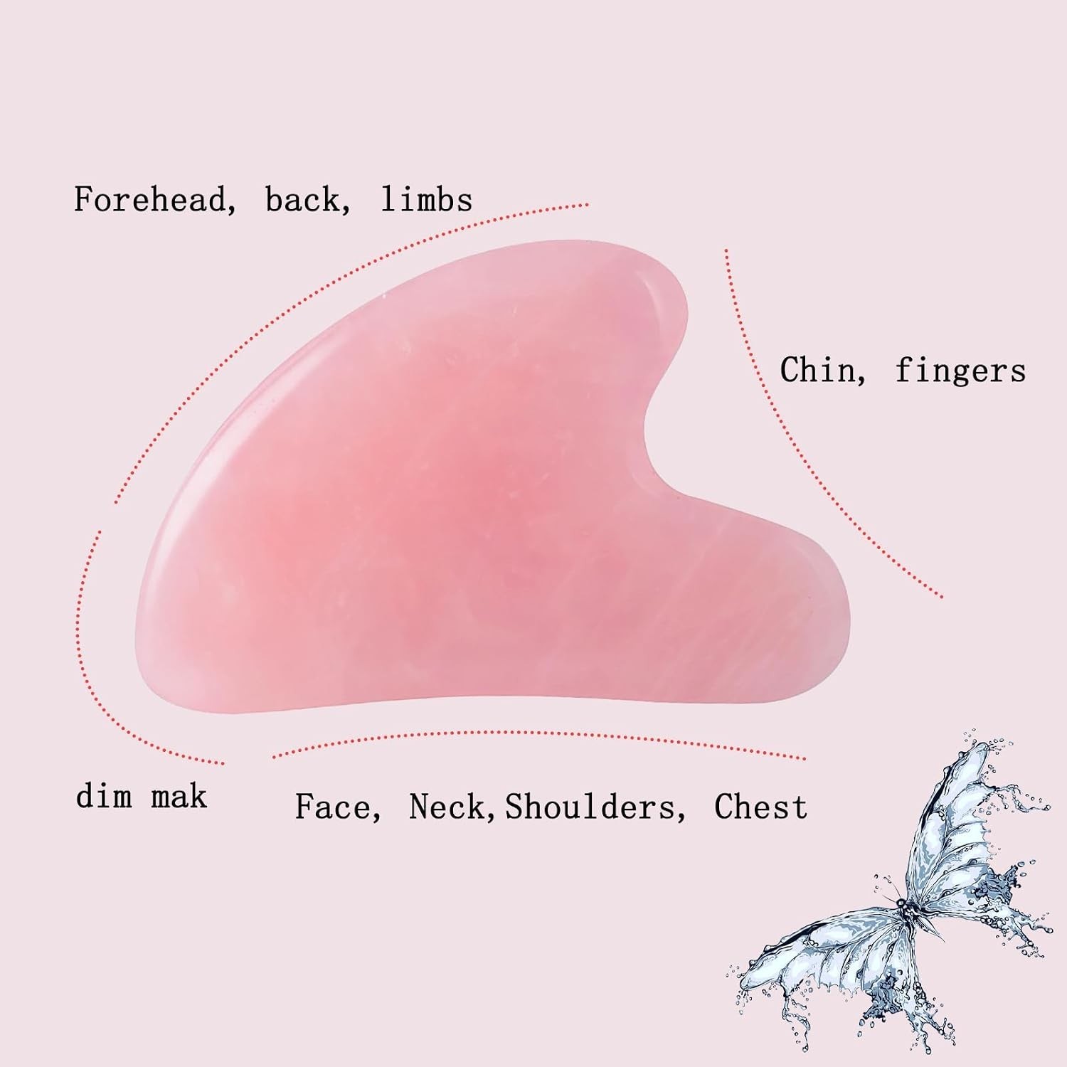 Gua Sha Jade Stone Gua Sha Massage Tool, Guasha Tool for Face and Body Skin