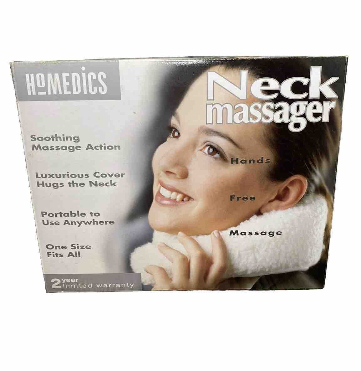 Homedics Neck Massager Fleece Cover Portable Hands Free New in Box