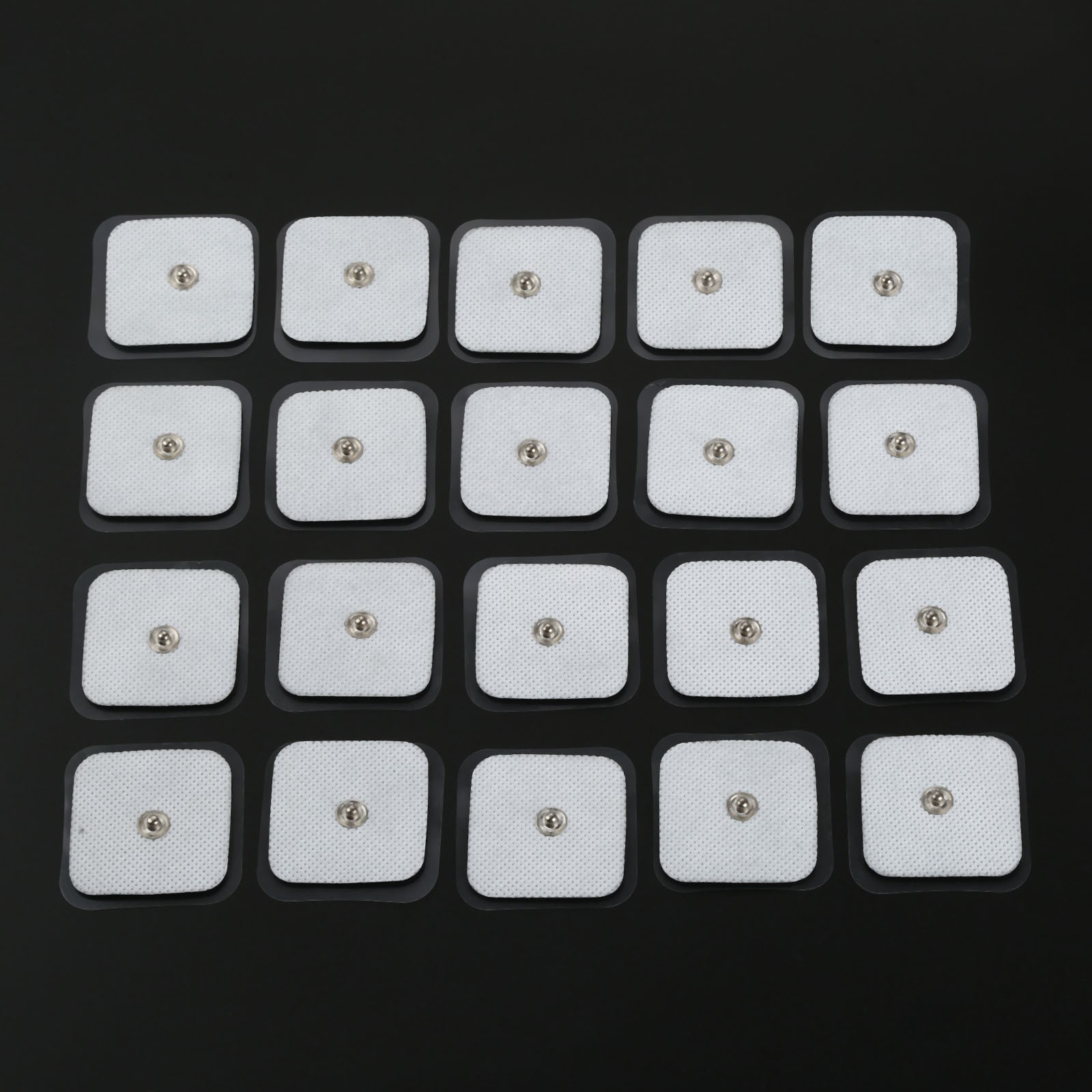 20Pcs Snap On Replacement Electrode Tens Pads 4x4cm For Physiotherapy Massagers