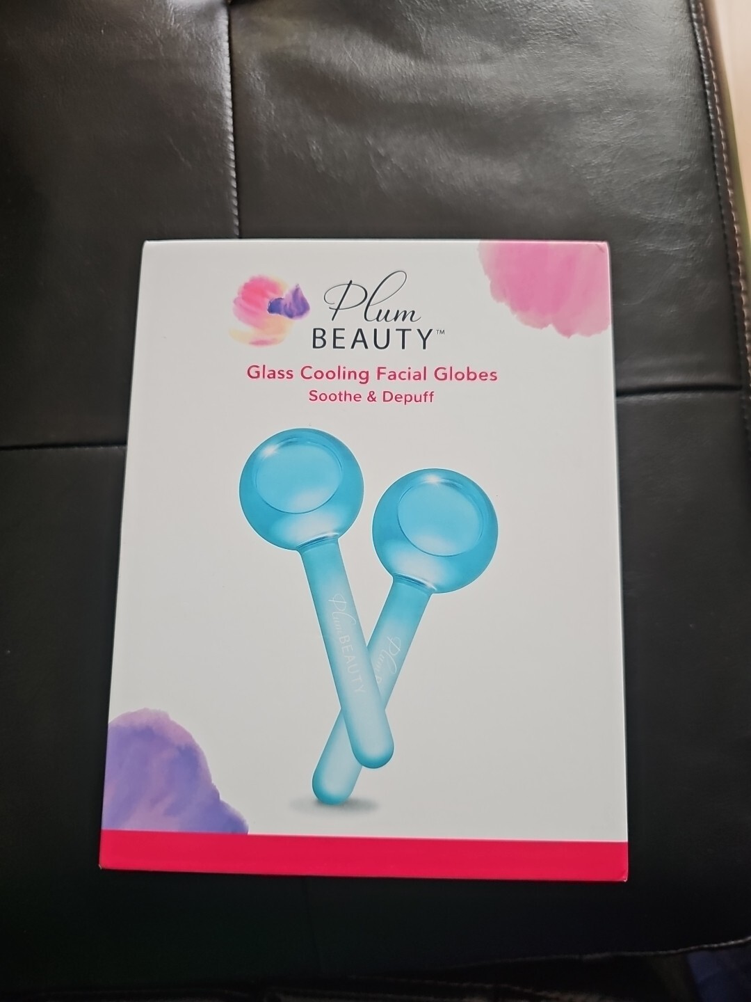 Plum Beauty Glass Cooling Facial Globes Tool Set W/Flaw Free Shipping