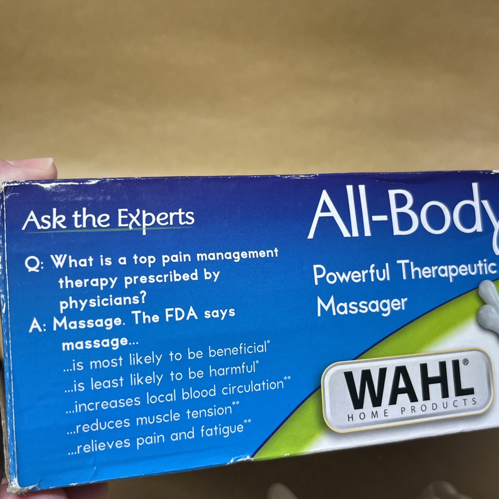 Wahl 4120-600 Two Speed All-Body Massager Compact Design & 4 Attachments