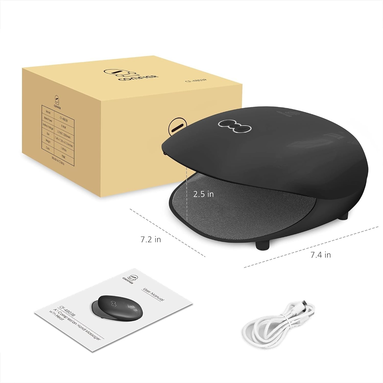 Ultimate Wireless Hand Massager with Heat – 3 Compression Modes & Rechargeable